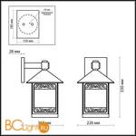 Настенный уличный светильник Odeon Light Novara 2644/1W - Схема