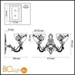 Бра Odeon Light Nueli 2563/2W - Схема