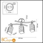 Спот (точечный светильник) Odeon Light Nuki 2283/3C - Схема