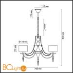 Люстра Odeon Light Ofelia 3210/3 - Схема
