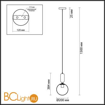Подвесной светильник Odeon Light Okia 4668/1 - Схема