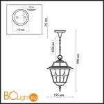 Уличный подвесной светильник Odeon Light Outer 2317/1 - Схема