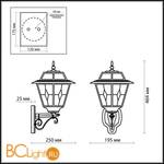 Настенный уличный светильник Odeon Light Outer 2315/1W - Схема