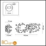 Бра Odeon Light Oxonia 2585/3W - Схема