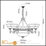 Люстра Odeon Light Palacio 1992/9 - Схема
