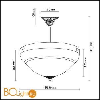 Потолочный светильник Odeon Light Palacio 1992/3C - Схема