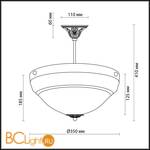 Потолочный светильник Odeon Light Palacio 1992/3C - Схема