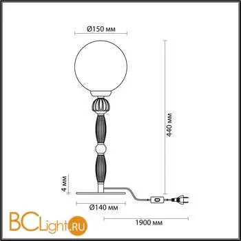 Настольная лампа Odeon Light Palle 5405/1T - Фото 0