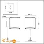 Настенный светильник Odeon Light Palu 2182/1W - Схема