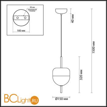 Подвесной светильник Odeon Light Pamfa 4622/12L - Схема