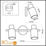 Cпот (точечный светильник) Odeon Light Parfe 2175/2W - Схема