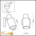 Бра Odeon Light Parfe 2175/1W - Схема