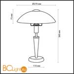 Настольная лампа Odeon Light Parma 2154/1T - Схема