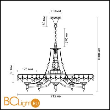 Люстра Odeon Light Pascalla 3278/5 - Схема