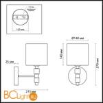 Бра Odeon Light Pavia 4112/1W - Схема