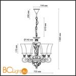 Люстра Odeon Light Perry 2456/6 - Схема