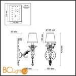 Бра Odeon Light Peta 2803/1W - Схема