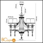 Люстра Odeon Light Peta 2803/6 - Схема