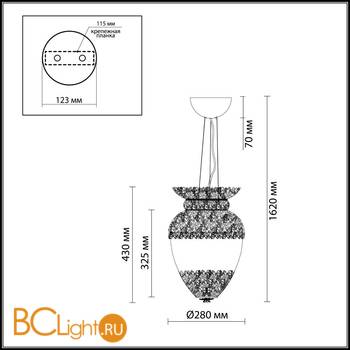 Подвесной светильник Odeon Light Petra 2675/4 - Схема