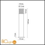 Уличный столб Odeon Light Pilar 2689/1A - Схема