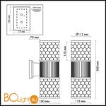 Настенный уличный светильник Odeon Light Pilar 2689/2W - Схема