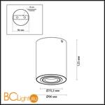 Потолочный светильник Odeon Light Pillaron 3831/1C - Схема