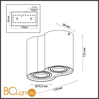 Потолочный светильник Odeon Light Pillaron 3831/2C - Схема