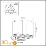 Потолочный светильник Odeon Light Pillaron 3831/3C - Схема