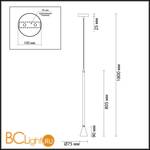 Подвесной светильник Odeon Light Pipa 3884/1GB - Схема