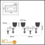 Бра Odeon Light Pirea 4199/2W - Схема