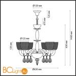 Люстра Odeon Light Pirea 4199/6 - Схема