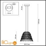 Подвесной светильник Odeon Light Piumi 4175/57L - Схема