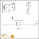 Подсветка для зеркала Odeon Light Porta 4617/12WL - Схема