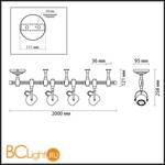Потолочный светильник Odeon Light Pulla 3804/4TR - Схема