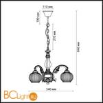 Люстра Odeon Light Ragon 2867/3 - Схема