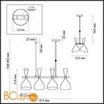 Подвесной светильник Odeon Light Rasto 4665/4 - Схема