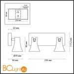 Бра Odeon Light Reanna 3825/2W - Схема