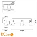 Бра Odeon Light Reanna 3825/3W - Схема