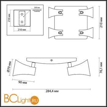 Потолочный светильник Odeon Light Reanna 3825/4C - Схема