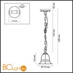 Подвесной светильник Odeon Light Rebecca 3243/1 - Схема