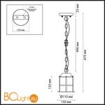 Подвесной светильник Odeon Light Rebecca 3245/1 - Схема