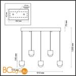 Подвесной светильник Odeon Light Rebel 3861/29L - Схема