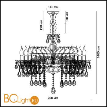 Люстра Odeon Light Remena 2938/8 - Схема