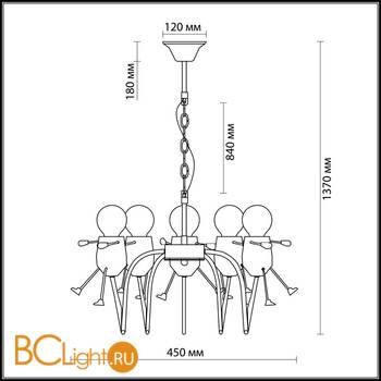 Люстра Odeon Light Riko boy 2582/5 - Схема