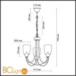 Люстра Odeon Light Risto 2079/3 - Схема
