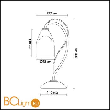 Настольная лампа Odeon Light Risto 2079/1T - Схема