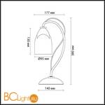 Настольная лампа Odeon Light Risto 2079/1T - Схема