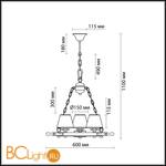 Люстра Odeon Light Rotar 2769/3 - Схема