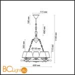 Люстра Odeon Light Rotar 2769/5 - Схема