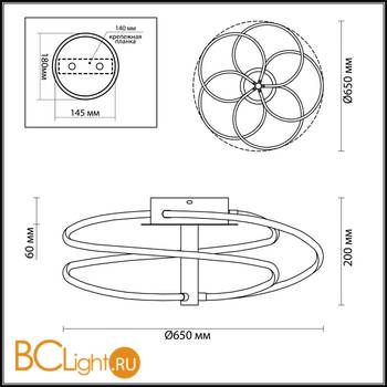 Потолочный светильник Odeon Light Ruale 4101/95CL - Схема